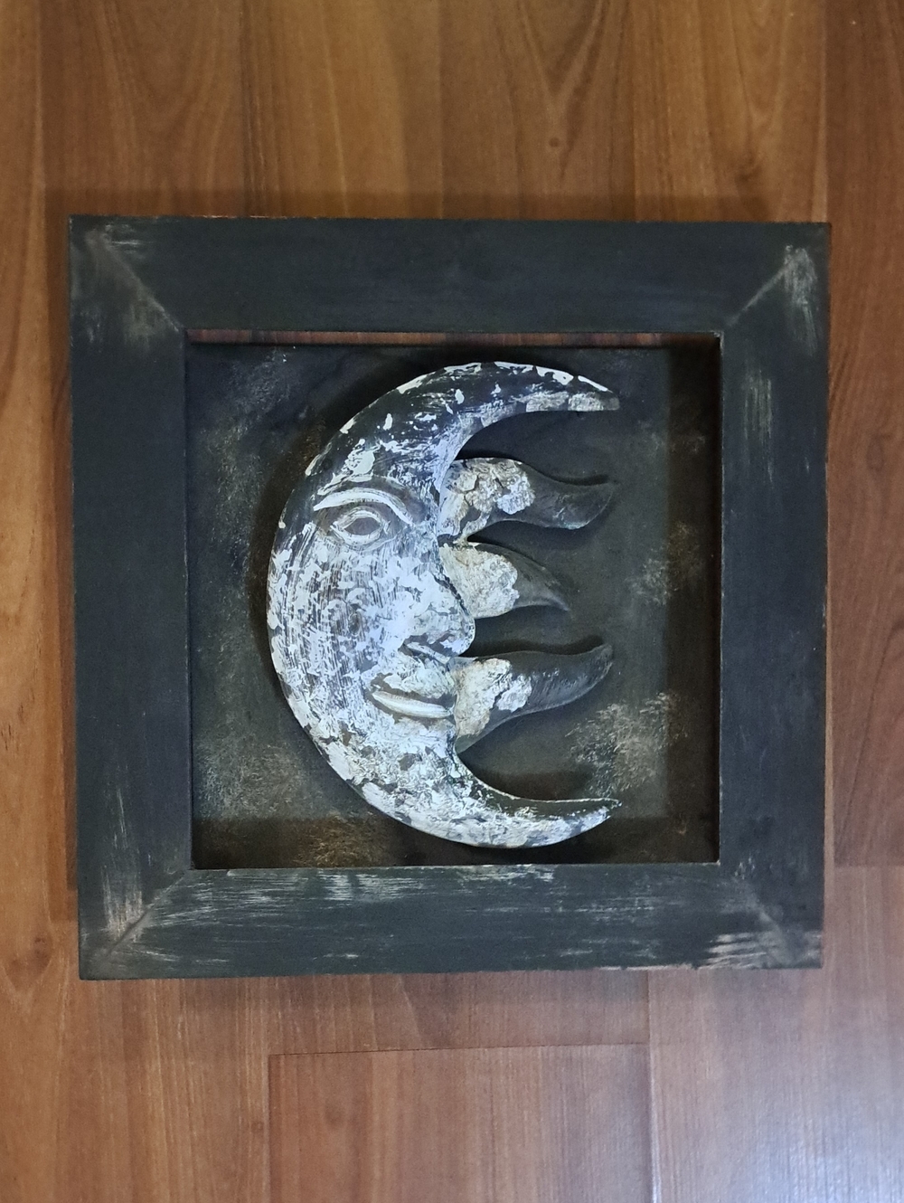 Distressed Crescent Moon Metal Wall Art - Celestial, Whimisgoth, Rustic.